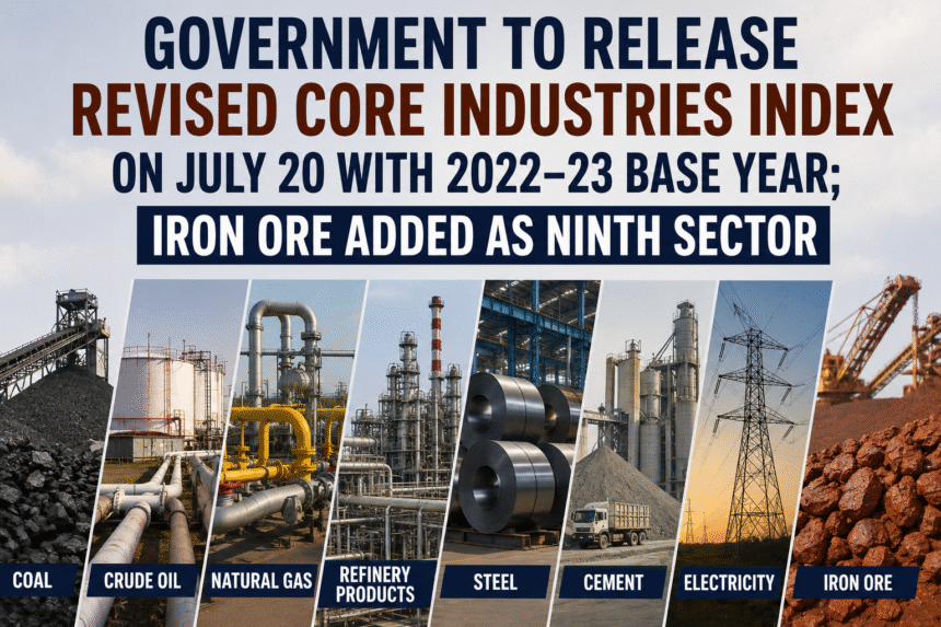 Government to Release Revised Core Industries Index with 2022–23 Base Year; Iron Ore Added