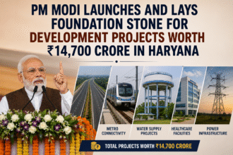 PM Modi Launches and Lays Foundation Stone for ₹14,700-Crore Development Projects in Haryana