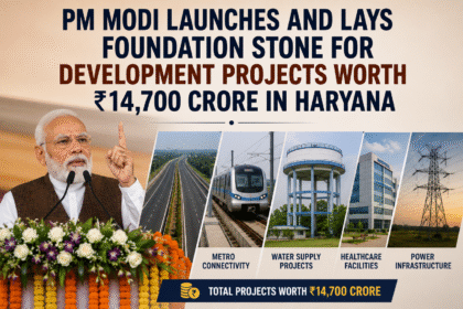 PM Modi Launches and Lays Foundation Stone for ₹14,700-Crore Development Projects in Haryana