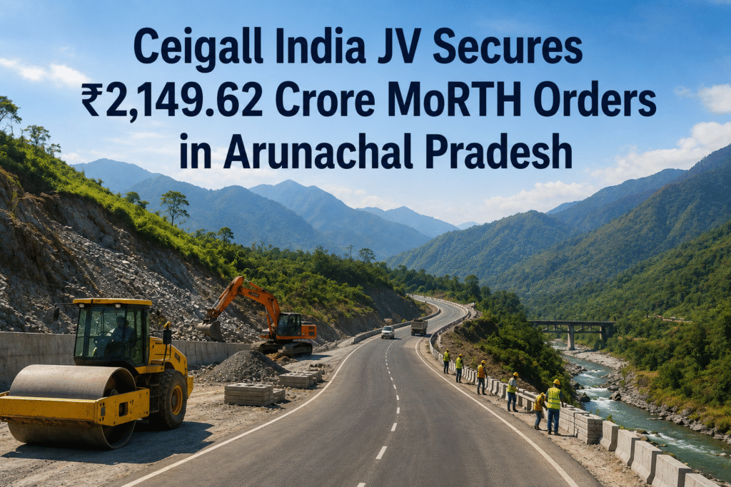 Ceigall India JV Secures ₹2,149.62 Crore MoRTH Orders in Arunachal Pradesh