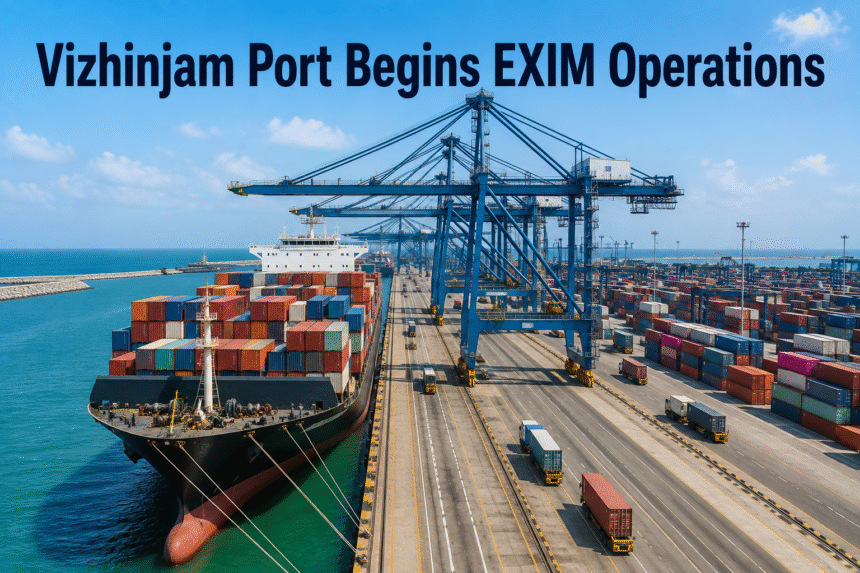 Vizhinjam Port Begins EXIM Operations, Opens Kerala’s Gateway to Global Trade