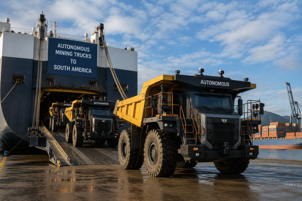 SANY Ships First Autonomous Mining Trucks to South America