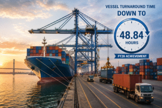 India’s Major Ports Cut Vessel Turnaround Time to 48.84 Hours in FY26
