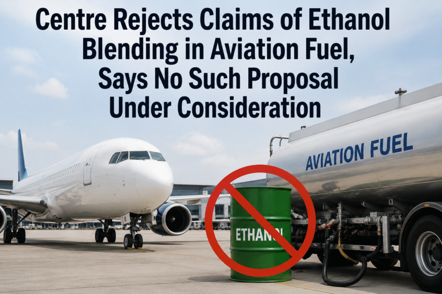 Centre Rejects Claims of Ethanol Blending in Aviation Fuel, Says No Proposal Under Consideration