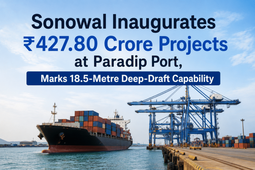 Sonowal Inaugurates ₹427.80 Crore Projects at Paradip Port, Marks 18.5-Metre Deep Draft
