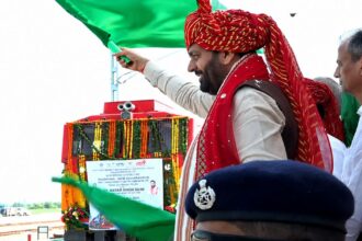 CM Saini Flags Off First Freight Train at Nangal Chaudhary IMLH