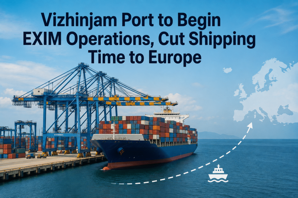 Vizhinjam Port to Begin EXIM Operations, Cut Shipping Time to Europe