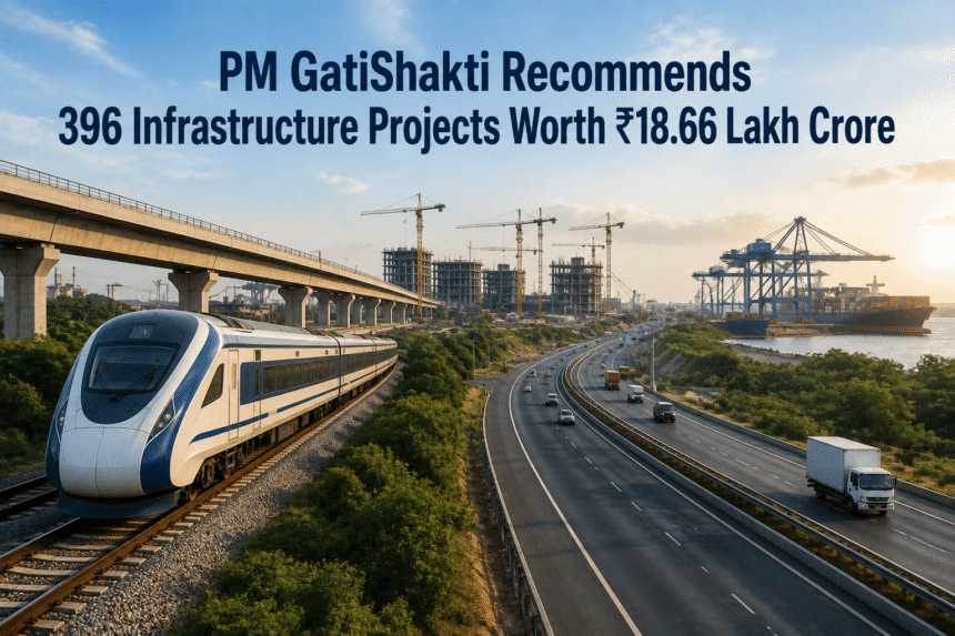 PM GatiShakti Recommends 396 Infrastructure Projects Worth ₹18.66 Lakh Crore