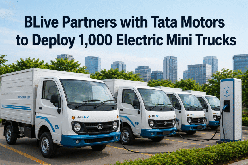 BLive Partners with Tata Motors to Deploy 1,000 Electric Mini Trucks