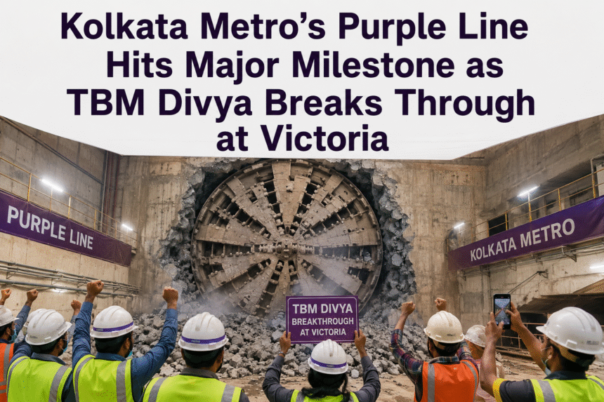 Kolkata Metro Purple Line Hits Milestone as TBM Divya Breaks Through at Victoria