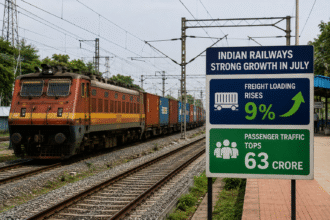 Indian Railways Reports 9% Freight Growth, 63.35 Crore Passengers in July