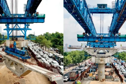 Eastern Freeway Extension Begins Superstructure Work with First Precast Segment Above Eastern Express Highway