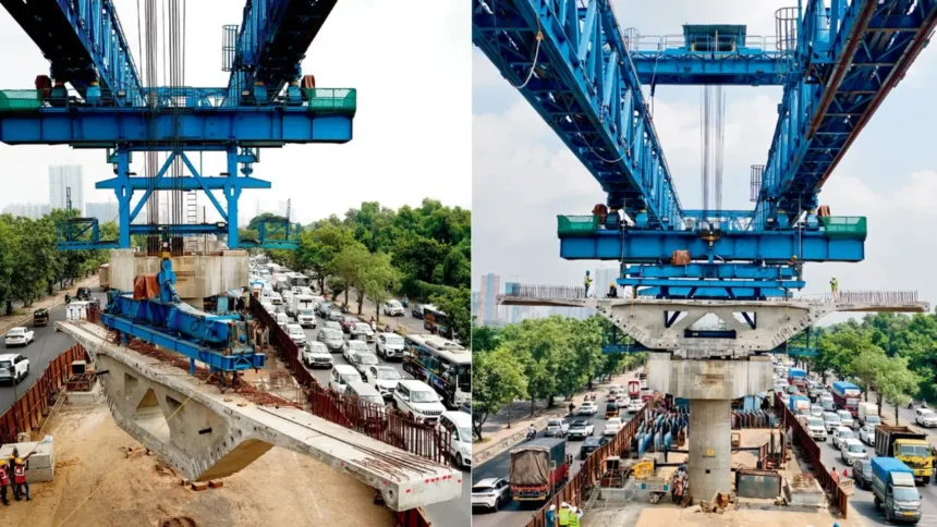Eastern Freeway Extension Begins Superstructure Work with First Precast Segment Above Eastern Express Highway