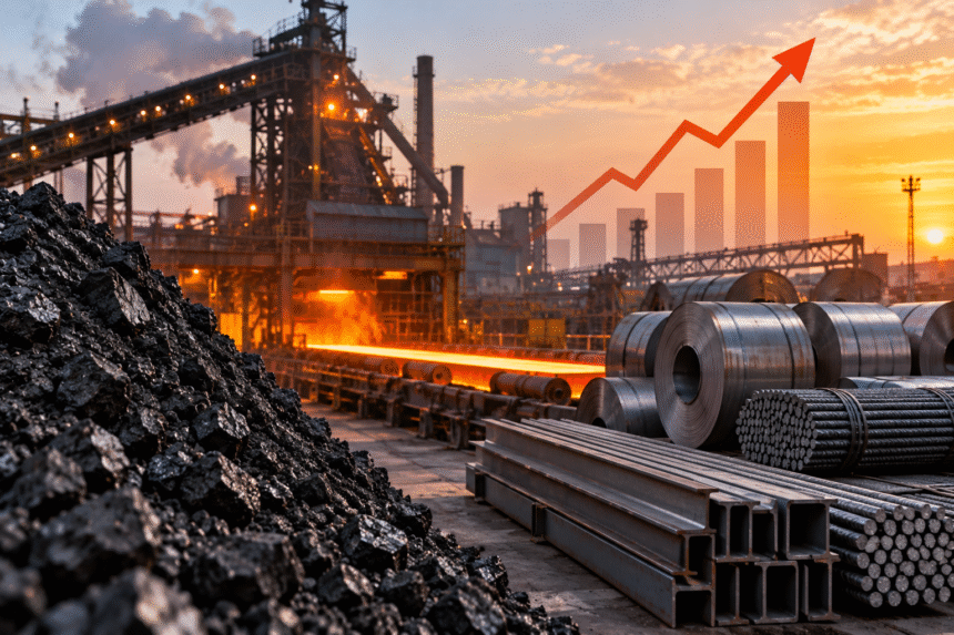 Indian Steel Prices May Rise Further as Coking Coal Costs and Demand Increase