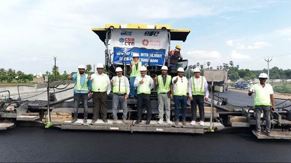 CSIR-CRRI Demonstrates 60% Reclaimed Asphalt Pavement Technology on NH-716