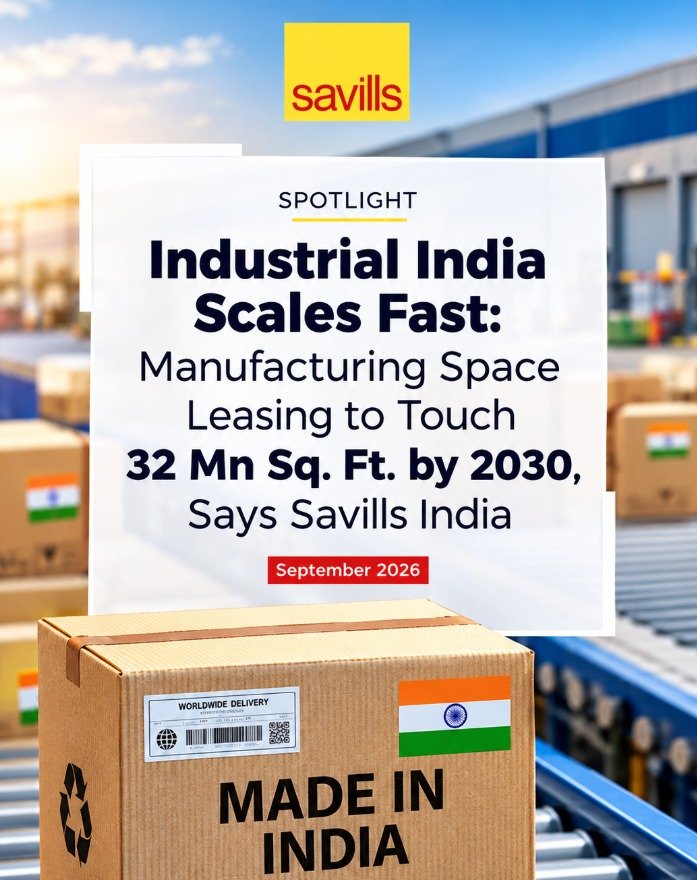 Industrial India Scales Fast: Manufacturing Space Leasing to Touch 32 Mn Sq. Ft. by 2030, Says Savills India