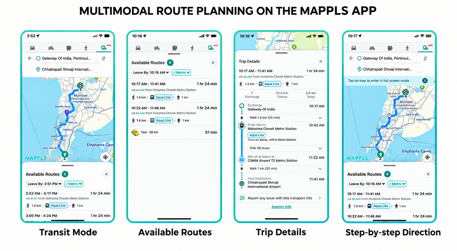 MapmyIndia Partners with Mumbai Metro to Integrate Real-Time Aqua Line Data into Mappls App