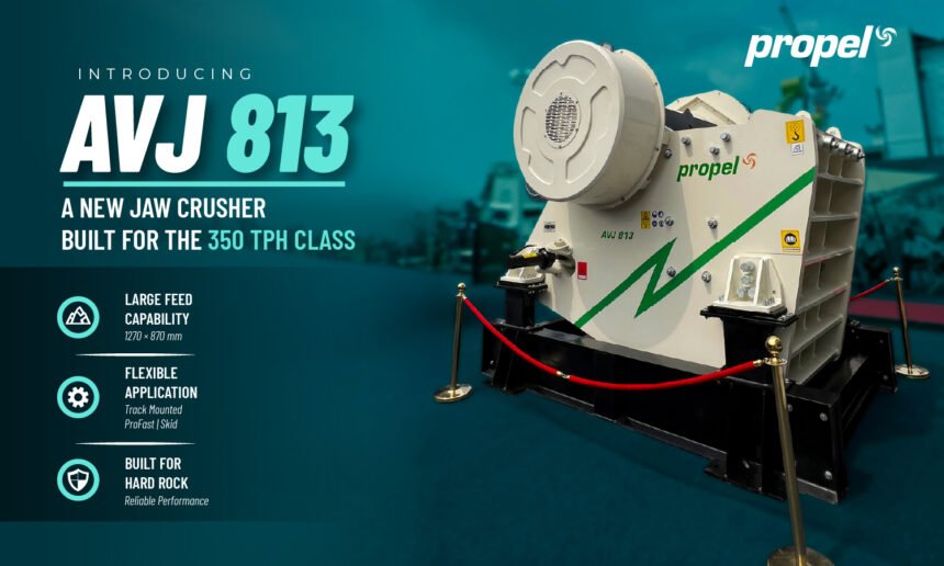 Propel launches the AVJ 813: a new 350 TPH jaw crusher built for Skid, mobile and semi-mobile plants